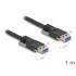 Delock USB 5 Gbps Cable Type-A male to Type-A male with screw distance 19 mm 1 m black