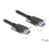 Delock USB 5 Gbps Cable Type-A male to Type-A male with screw distance 22 mm 1 m black