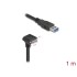 Delock USB 5 Gbps Cable USB Type-A male straight to USB Micro-B male 90° downwards angled with screw distance 18 mm 1 m black