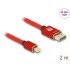 Delock Mini DisplayPort to DisplayPort cable 8K 60 Hz 2 m red metal without latch