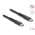 Delock USB 2.0 Cable USB Type-C™ male to male with magnetic textile jacket PD 3.0 60 W 1 m