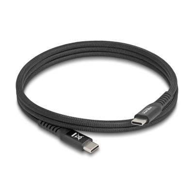 Delock USB 2.0 Cable USB Type-C™ male to male with magnetic textile jacket PD 3.0 60 W 1 m 2