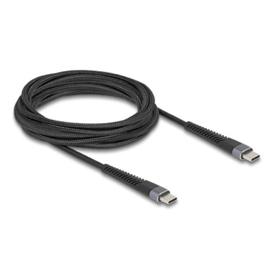 Delock USB 2.0 Cable USB Type-C™ male to male with extended bend protection 60 W 3 m 2