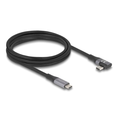 Delock USB 20 Gbps cable angled left / right USB PD 3.1 Extended Power Range 240 W 2 m 2