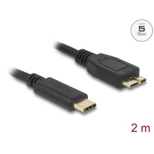 Delock USB 5 Gbps Cable USB Type-C™ male to USB Type Micro-B male 2 m