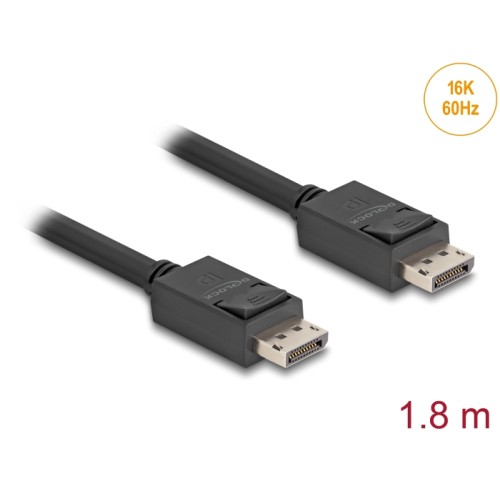 Delock DisplayPort cable 16K 60 Hz 80 Gbps 1.8 m