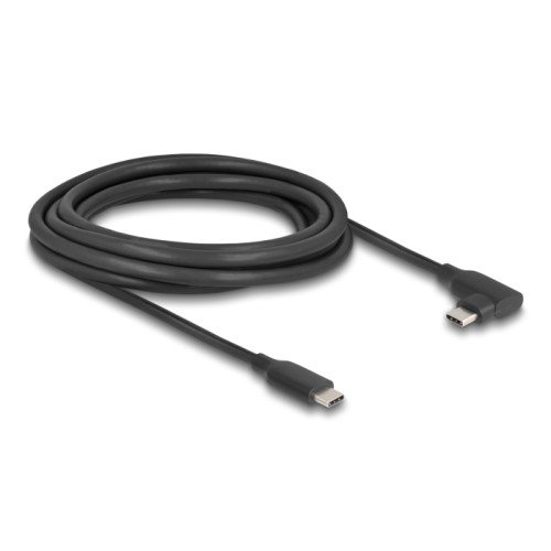 Delock Active USB 10 Gbps Cable USB Type-C™ male to male angled left / right 3 m 8K PD 60 W with E-Marker