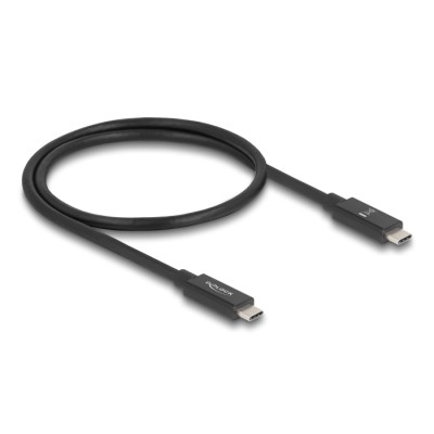 Delock USB 80 Gbps Cable USB Type-C™ male to male 16K 60 Hz PD 3.1 240 W E-Marker coaxial 0.5 m black 2