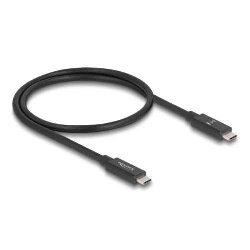Delock USB 80 Gbps Cable USB Type-C™ male to male 16K 60 Hz PD 3.1 240 W E-Marker coaxial 0.5 m black