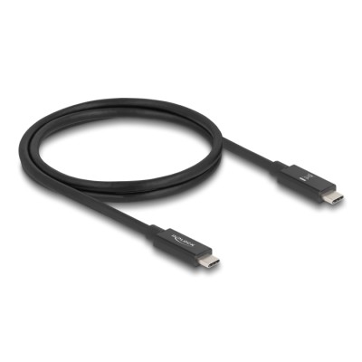 Delock USB 80 Gbps Cable USB Type-C™ male to male 16K 60 Hz PD 3.1 240 W E-Marker coaxial 1 m black 2