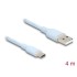 Delock USB 2.0 Cable USB Type-A male to USB Type-C™ male 4 m blue Silicone