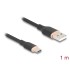 Delock USB 2.0 Cable USB Type-A male to USB Type-C™ male 1 m black Silicone