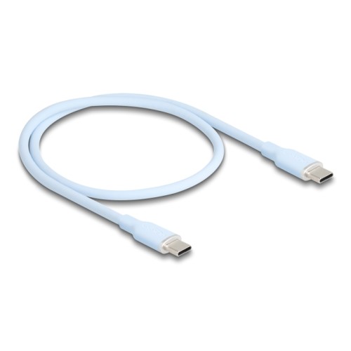 Delock USB 2.0 Cable USB Type-C™ male to male PD 3.0 60 W 0.5 m blue Silicone