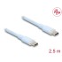Delock USB 2.0 Cable USB Type-C™ male to male PD 3.0 60 W 2.5 m blue Silicone