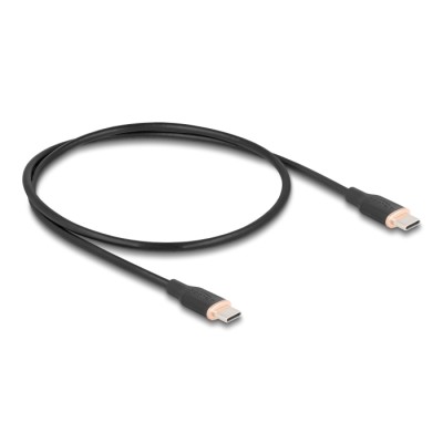Delock USB 2.0 Cable USB Type-C™ male to male PD 3.0 60 W 0.5 m black Silicone 2