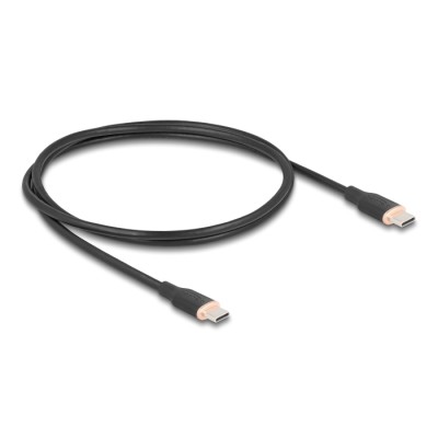 Delock USB 2.0 Cable USB Type-C™ male to male PD 3.0 60 W 1 m black Silicone 2