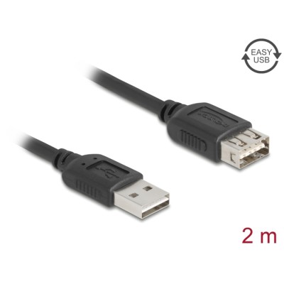 Delock USB 2.0 extension cable EASY USB Type-A male to EASY USB Type-A female 2 m