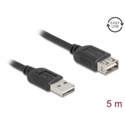 Delock USB 2.0 extension cable EASY USB Type-A male to EASY USB Type-A female 5 m