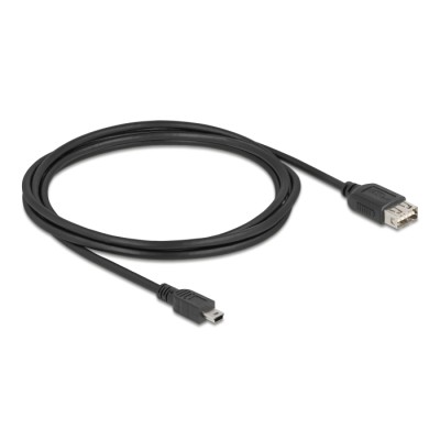 Delock USB 2.0 Cable USB Type Mini-B male to EASY USB Type-A female 2 m 2