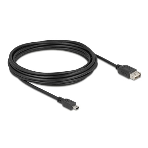 Delock USB 2.0 Cable USB Type Mini-B male to EASY USB Type-A female 5 m