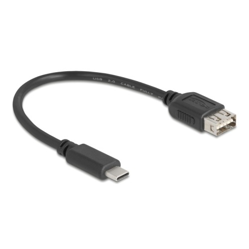 Delock USB 2.0 Cable USB Type-C™ male to EASY USB Type-A female 0.2 m