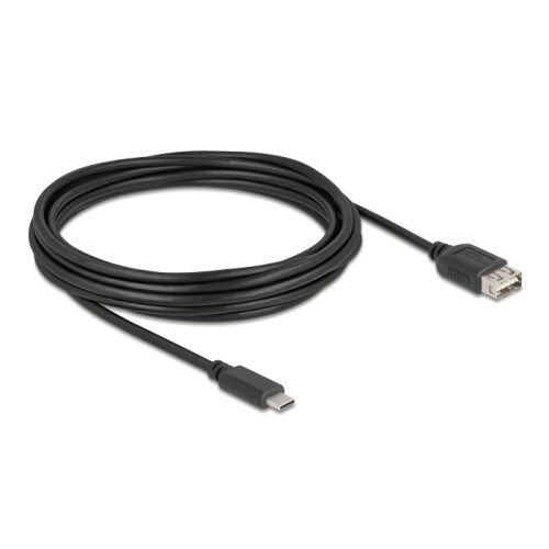 Delock USB 2.0 Cable USB Type-C™ male to EASY USB Type-A female 5 m