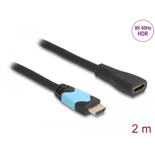 Delock High Speed HDMI extension cable 48 Gbps 8K 60 Hz 2 m