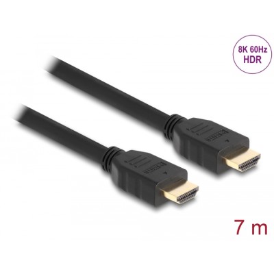 Delock High Speed HDMI Cable 48 Gbps 8K 60 Hz black 7 m