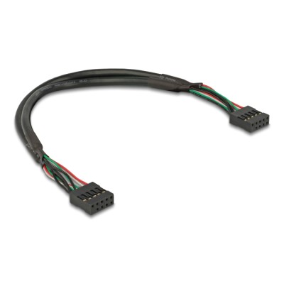 Delock Cable USB 2.0 pin header female 2.54 mm 10 pin to USB 2.0 pin header female 2.54 mm 10 pin 25 cm 2