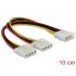 Delock Y-Cable Power  2x 4pin Molex