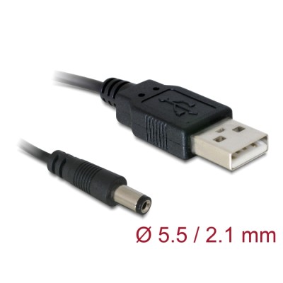 Delock Cable USB Power > DC 5.5 x 2.1 mm Male 1.0 m
