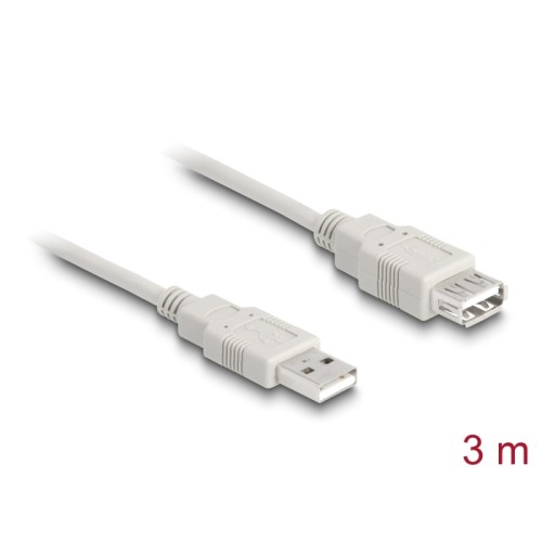 Delock Extension cable USB 2.0 Type-A male to USB 2.0 Type-A female 3 m beige