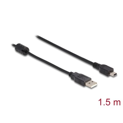 Delock Cable USB 2.0 Type-A male > USB 2.0 Micro-B male 1.5 m black