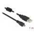 Delock USB 2.0 Cable Type-A male to USB 2.0 Micro-B male 1 m black