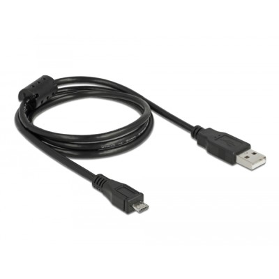 Delock USB 2.0 Cable Type-A male to USB 2.0 Micro-B male 1 m black 2