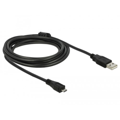 Delock USB 2.0 Cable Type-A male to USB- micro B male 3 m