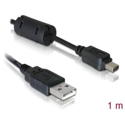 Delock Cable Camera USB-A male to Olympus 12 pin male 1 m