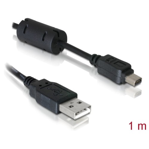 Delock Cable Camera USB-A male to Olympus 12 pin male 1 m
