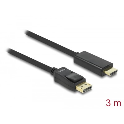 Delock Cable DisplayPort 1.1 male-High Speed HDMI-A male passive 3 m black