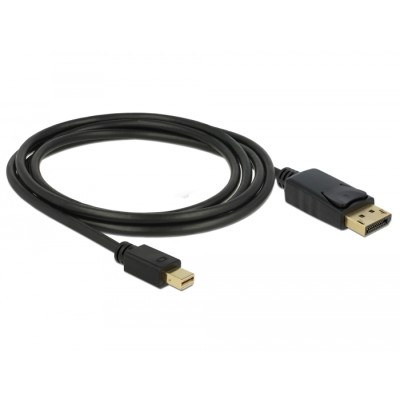 Delock Cable Mini DisplayPort 1.2 male  DisplayPort male 4K 60 Hz 2.0 m 2