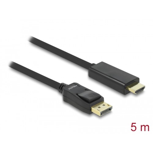 Delock Cable DisplayPort 1.1 male  High Speed HDMI-A male passive 5 m black