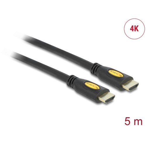 Delock Cable High Speed HDMI with Ethernet - HDMI-A male-HDMI-A male 4K 5.0 m