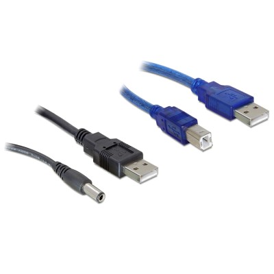 Delock Cable Set 2 x USB-A to DC + USB-B 30 cm 2