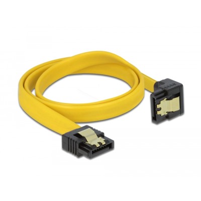 Delock SATA 3 Gb/s Cable straight to downwards angled 50 cm yellow 2