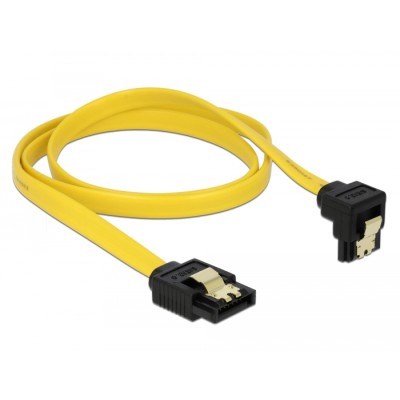 Delock SATA 3 Gb/s Cable straight to downwards angled 70 cm yellow 2