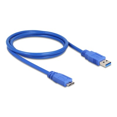 Delock Cable USB 3.0 type-A male > USB 3.0 type Micro-B male 1 m blue 2