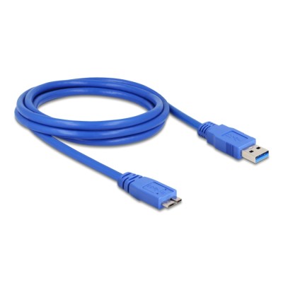 Delock Cable USB 3.0 type-A male > USB 3.0 type Micro-B male 2 m blue 2