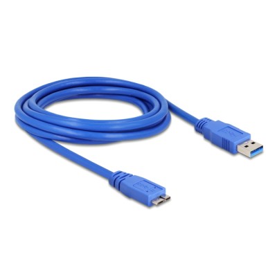 Delock Cable USB 3.0 type-A male > USB 3.0 type Micro-B male 3 m blue 2