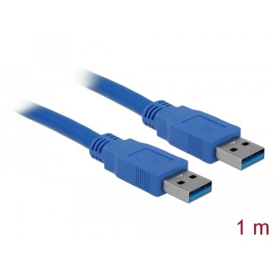Delock Cable USB 3.0 Type-A male > USB 3.0 Type-A male 1 m blue