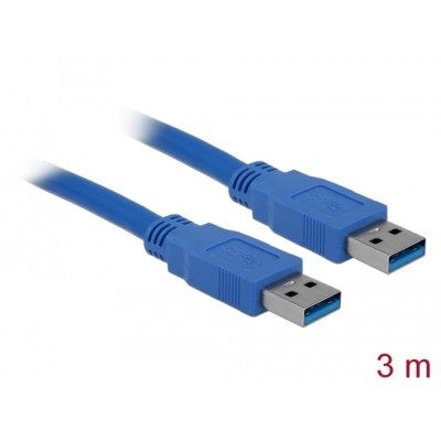 Delock Cable USB 3.0 Type-A male > USB 3.0 Type-A male 3 m blue